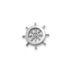 Dharma Wheel Necklace – Sterling Silver & Gold over Silver Buddhist Pendant