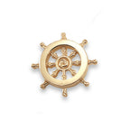 Dharma Wheel Necklace – Sterling Silver & Gold over Silver Buddhist Pendant