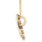 Dharma Wheel Necklace – Sterling Silver & Gold over Silver Buddhist Pendant