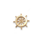 Dharma Wheel Necklace – Sterling Silver & Gold over Silver Buddhist Pendant