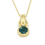 Love Knot Pendant Necklace 1 Carat Alexandire June Birthstone Gold Over Silver
