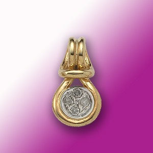 Diamond Love Knot Pendant - 14k Yellow Gold
