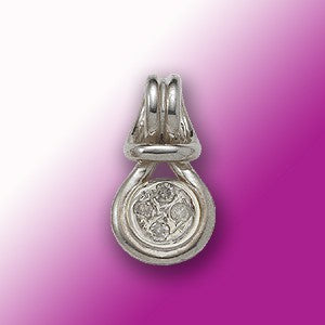 Diamond Love Knot Pendant - 14k White Gold