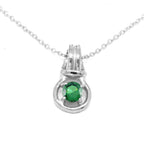 Love Knot Pendant Necklace 1/3rd Carat Birthstone Sterling Silver