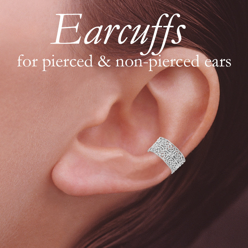 Sterling Silver Ornate Filigree Earcuff Earring