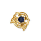 Swarovski Crystal Filigree Gold Over Silver Ear Cuff Earring