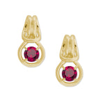 Love Knot Earrings Birthstone Earrings 2/3rd Carat Twt. 18k Gold Over Silver