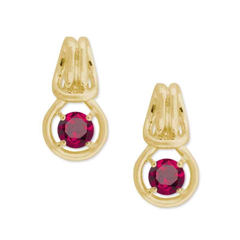 Love Knot Earrings Birthstone Earrings 2/3rd Carat Twt. 18k Gold Over Silver