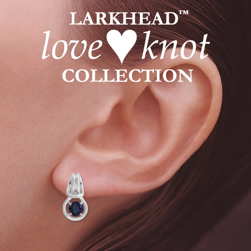 2/3ct. Birthstone Gemstone Love Knot Earrings Sterling Silver