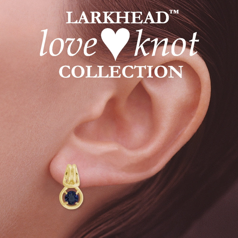 2/3ct. Birthstone Gemstone Love Knot Earrings Gold Over Silver