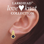 2/3ct. Birthstone Gemstone Love Knot Earrings Gold Over Silver