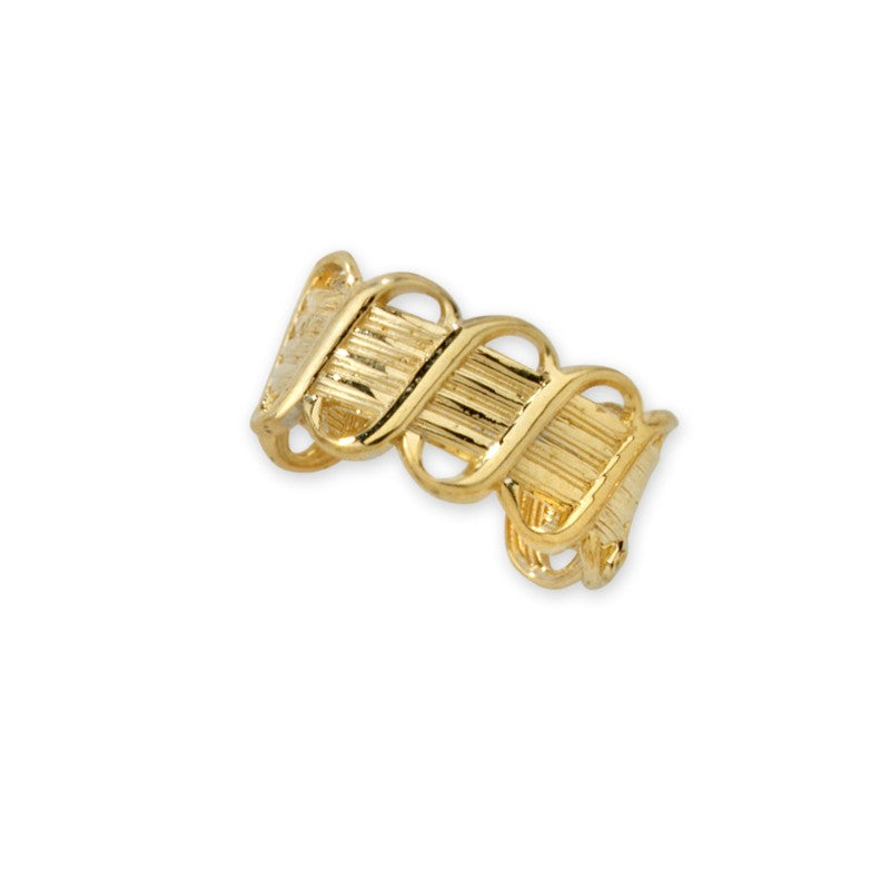 Crossover 14k Yellow Gold Ear Cuff Earring