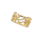 Ear Cuff Earring Open Filigree 18k Gold Over Silver