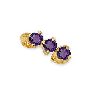 Amethyst 14k Gold Ear Cuff Earring