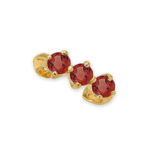 Garnet 14k Gold Ear Cuff Earring