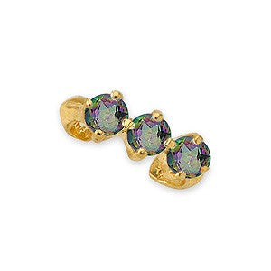 Mystic Topaz 14k Gold Ear Cuff Earring