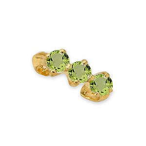 Peridot 14k Gold Ear Cuff Earring