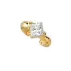 14k Yellow Gold Cubic Zirconia  Earcuff Earring