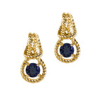Love Knot Earrings Birthstone Braided Rope 2/3rd Carat Twt. 18k Gold over Silver