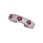 Birthstone Ear Cuff Earring Curve Sterling Silver