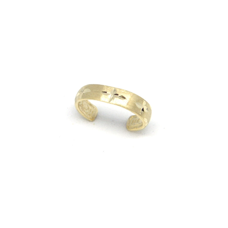 Diamond Cut Finish Ear Cuff Earring in 14k Yellow Gold