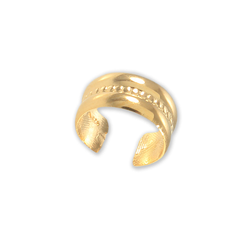 Gold Over Silver Beaded Center Earcuff Earring