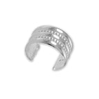 Silver Beaded Center Earcuff Earring