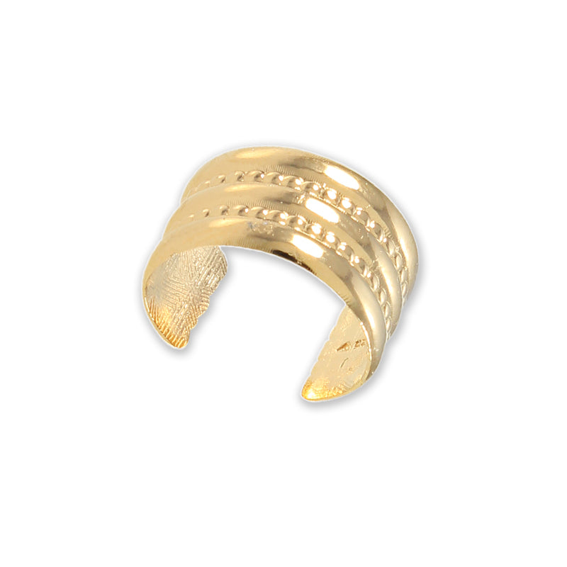 Gold Over Silver Beaded Center Earcuff Earring