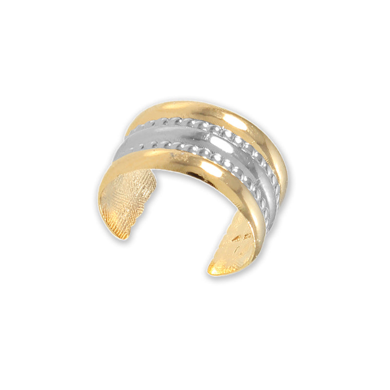 Two Tone Beaded Center Earcuff Earring