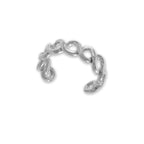 Serpentine Ear Cuff Earring in 10k White Gold