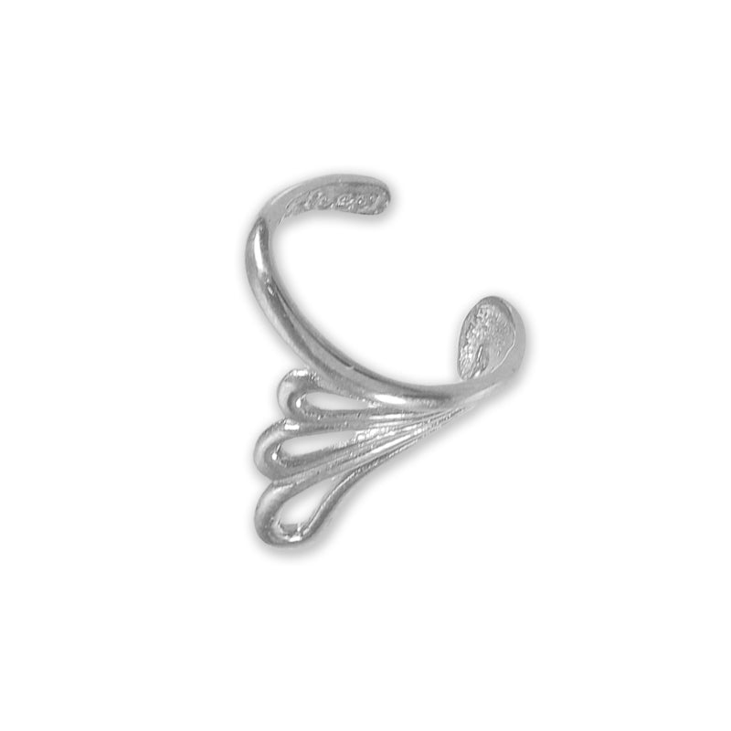 Ear Cuff Earring Trio of Wings Sterling Silver