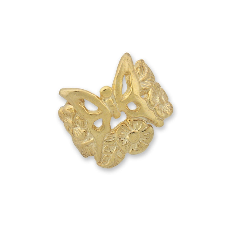 Butterfly Ear Cuff Earring 18k Gold Over Silver
