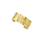 Gold Over Silver Row of Hearts Earcuff Earring