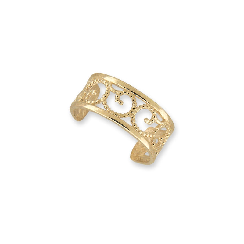 Filigree Ear Cuff Earring in 10k Yellow Gold