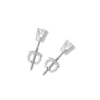 1/5ct. Twt. Diamond Stud Screwback 14k White Gold Earrings