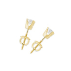 1/3ct. Twt. Diamond Stud Screwback 14k Yellow Gold Earrings