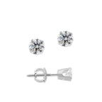 1/3ct. Twt. Diamond Stud Screwback 14k White Gold Earrings