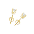 1/2ct. Twt. Diamond Stud Screwback 14k Yellow Gold Earrings