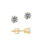 1/2ct. Twt. Diamond Stud Screwback 14k Yellow Gold Earrings