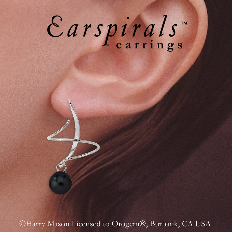 Black Onyx Earspirals Earrings