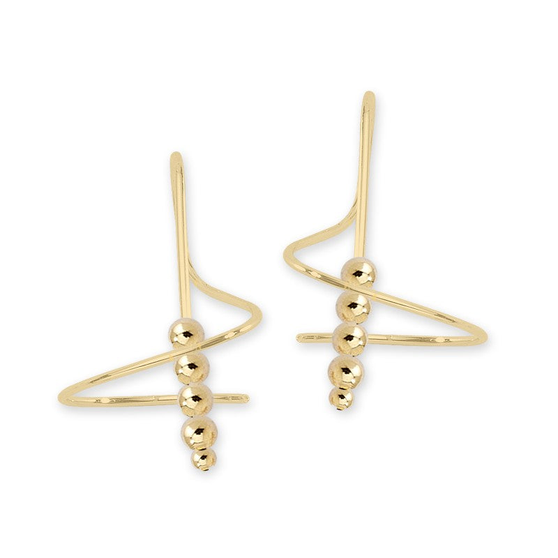 Polished Beads Earspirals Earrings