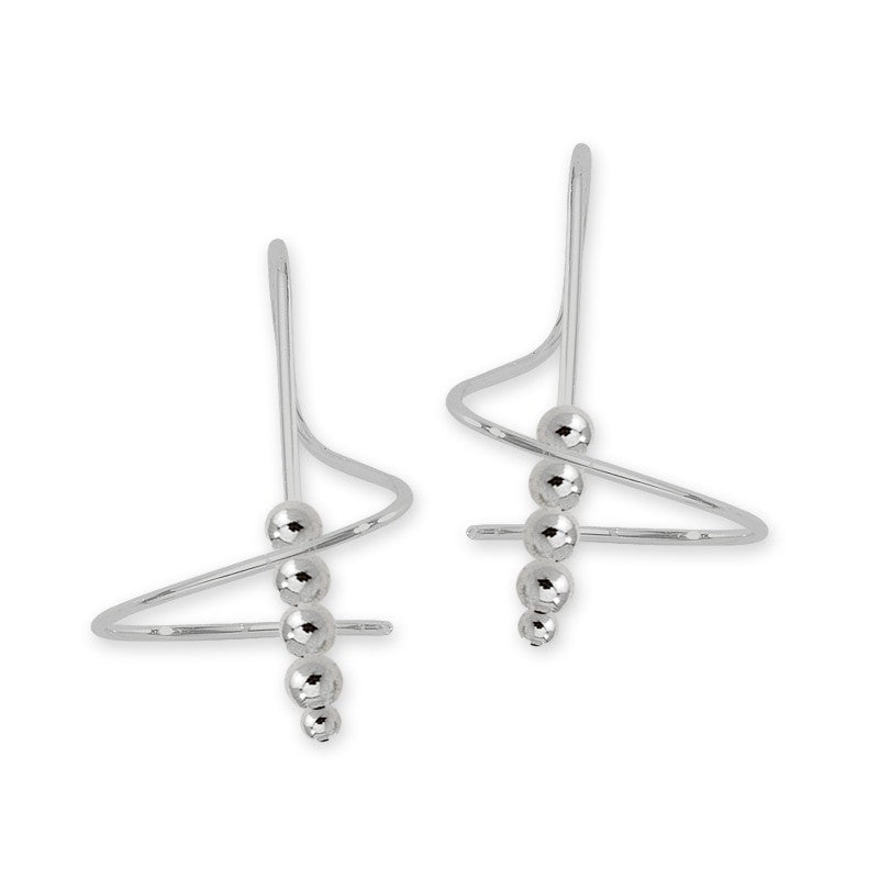 Polished Beads Earspirals Earrings