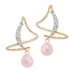 Pearl & Diamond Earspirals Earrings