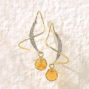 Citrine & Diamond Earspirals Earrings