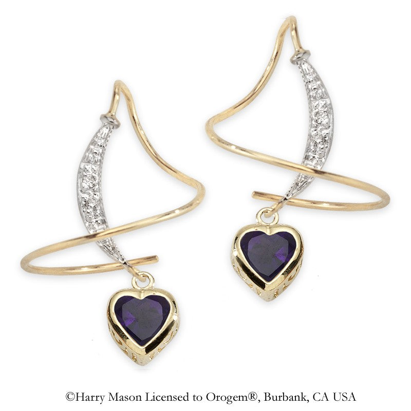 Amethyst & Diamond Earspirals Earrings