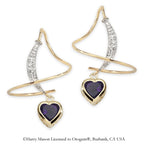 Amethyst & Diamond Earspirals Earrings
