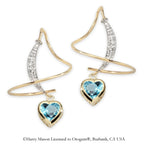 Blue Topaz & Diamond Earspirals Earrings