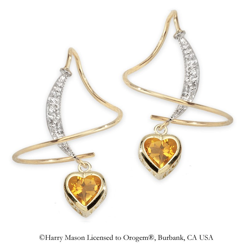Citrine & Diamond Earspirals Earrings