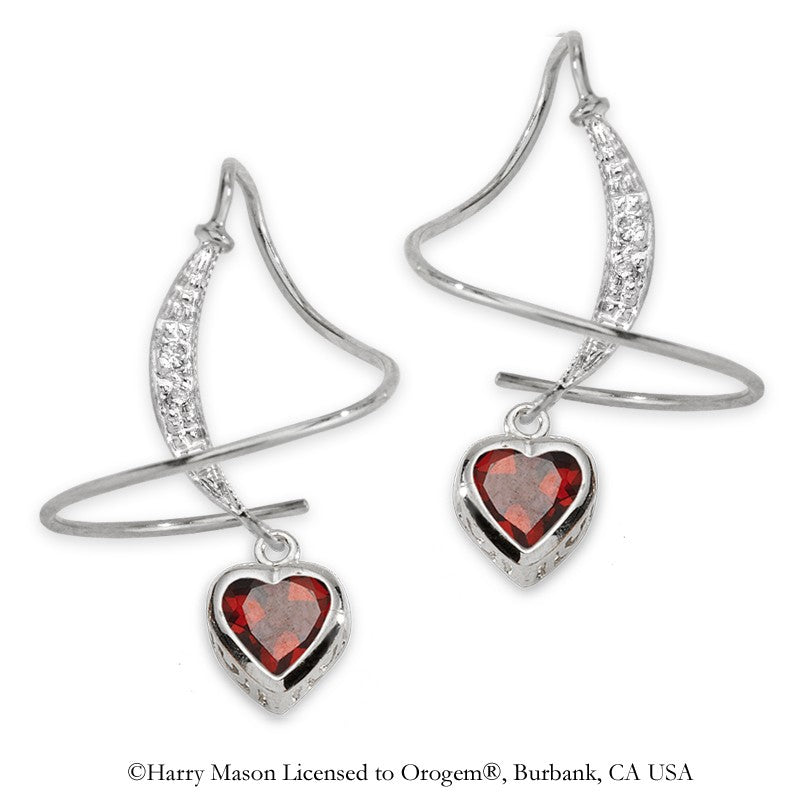 Garnet & Diamond Earspirals Earrings