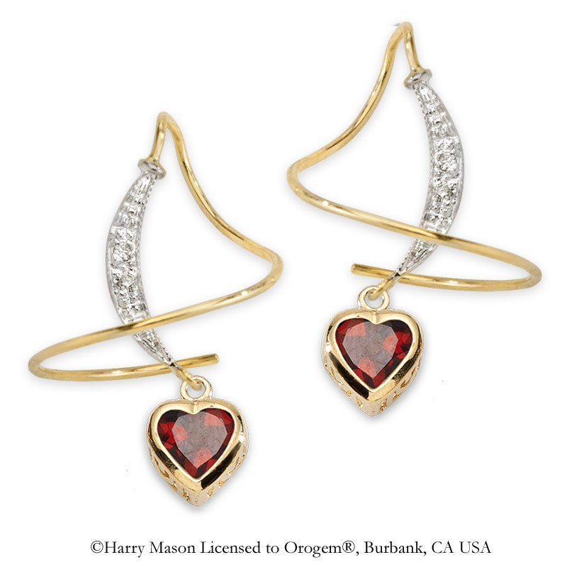 Garnet & Diamond Earspirals Earrings